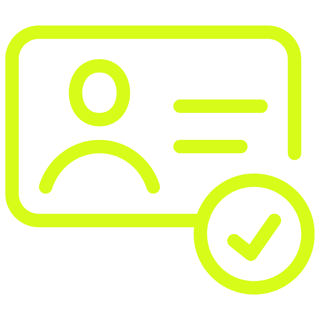 Carte d'identité vérifiée feature icon